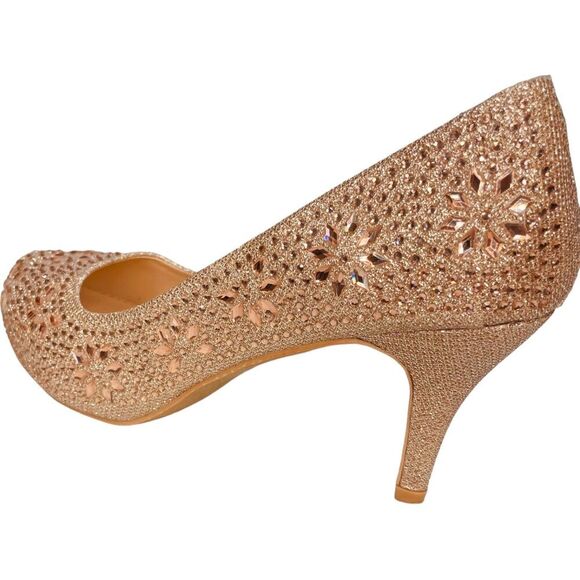 Mila Lady | Champagne Crystal Gemstone Pumps (Sparkle) Size 10 US | EUC - Picture 4 of 11